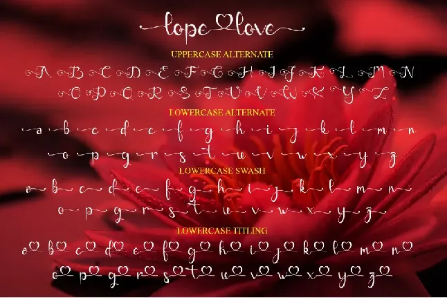 lope love - Personal Use font