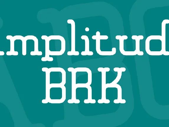 Amplitude BRK font