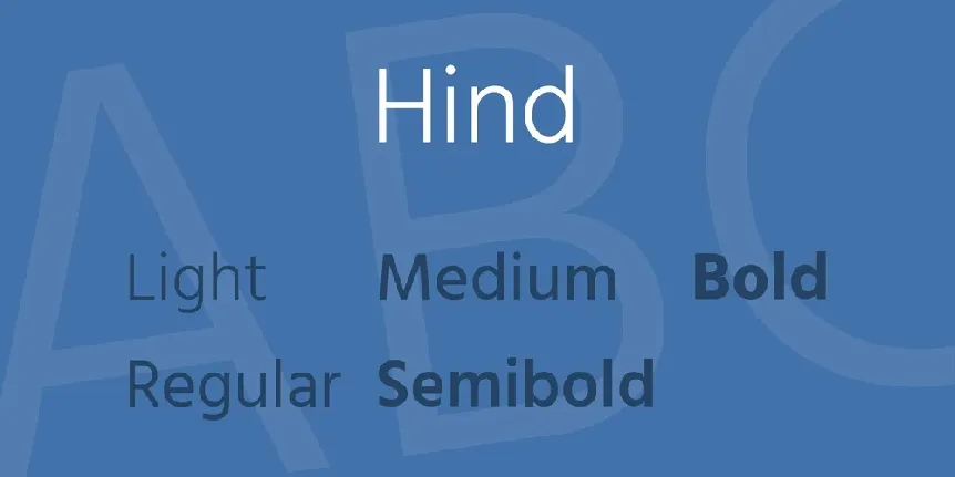 Hind Family font