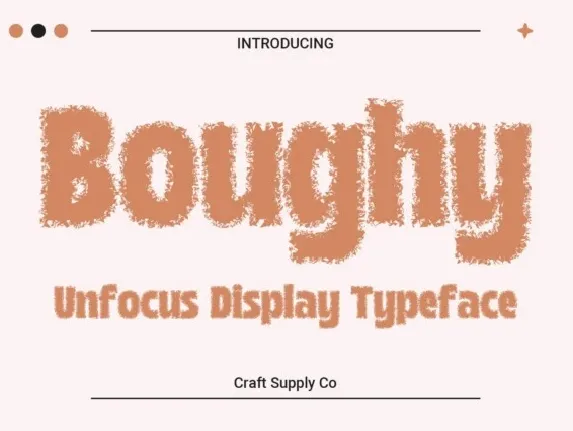 Boughy Unfocus font