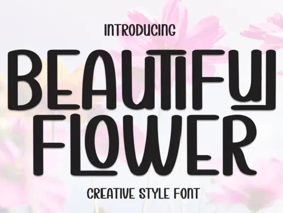 Beautiful Flower Display font