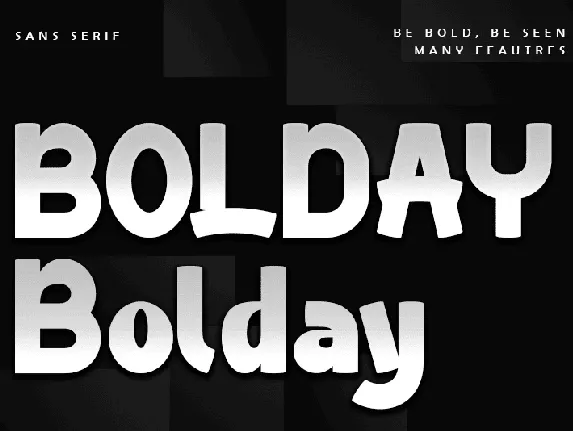 Bolday-Personal use font