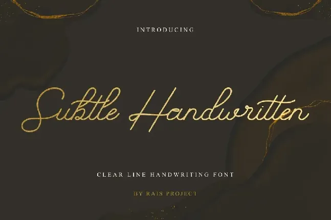 Subtle Handwritten font