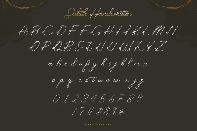 Subtle Handwritten font