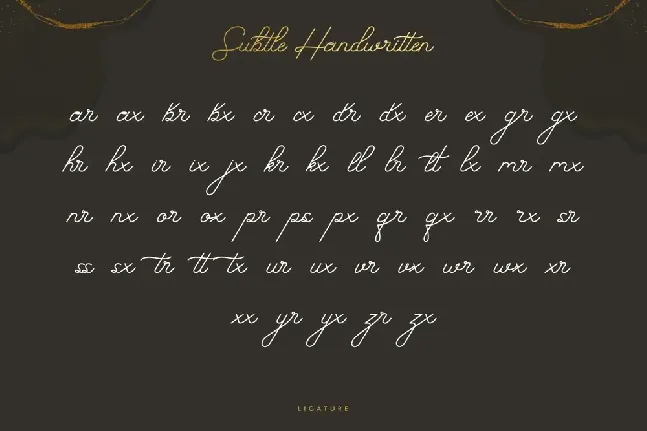 Subtle Handwritten font