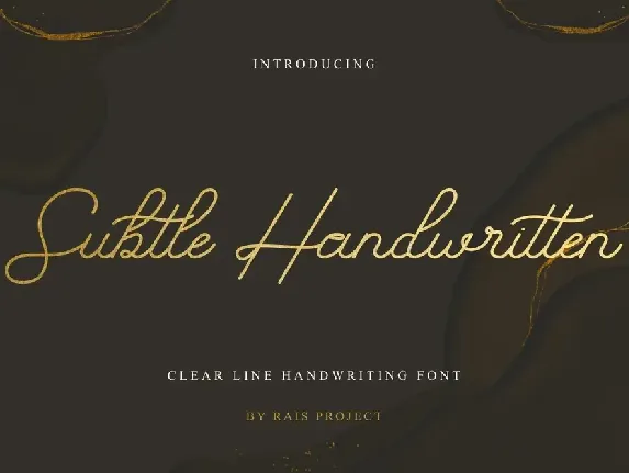 Subtle Handwritten font