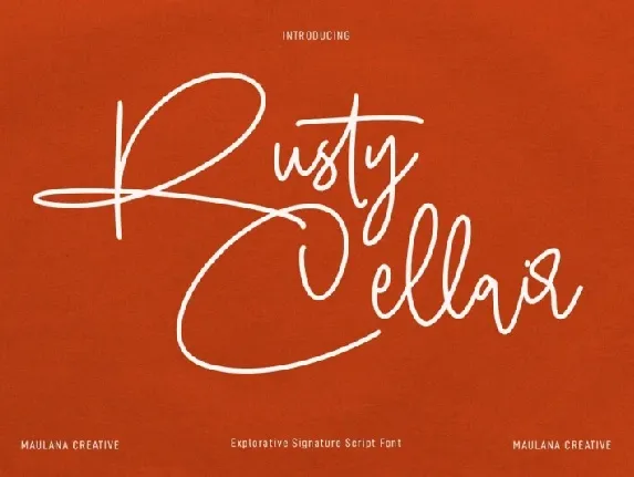 Rusty Cellair font