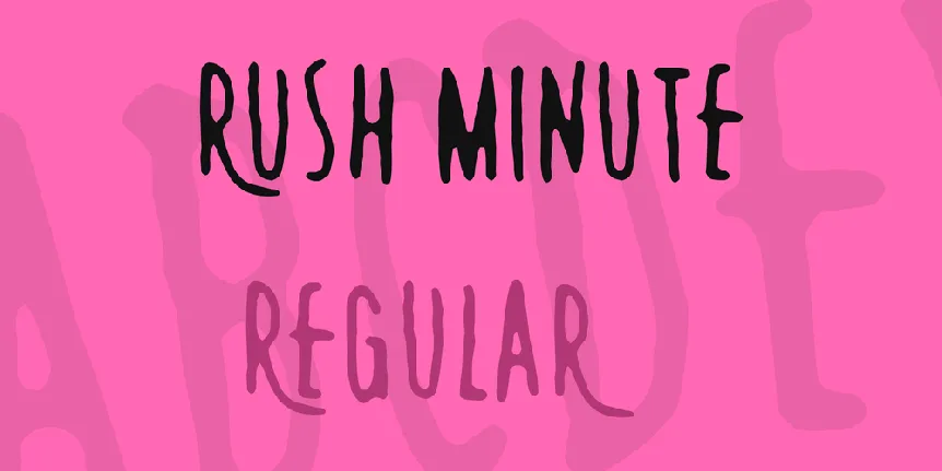 Rush Minute font