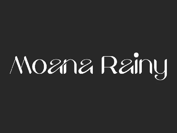 Moana Rainy font