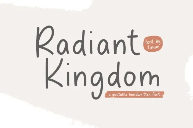 Radiant Kingdom font