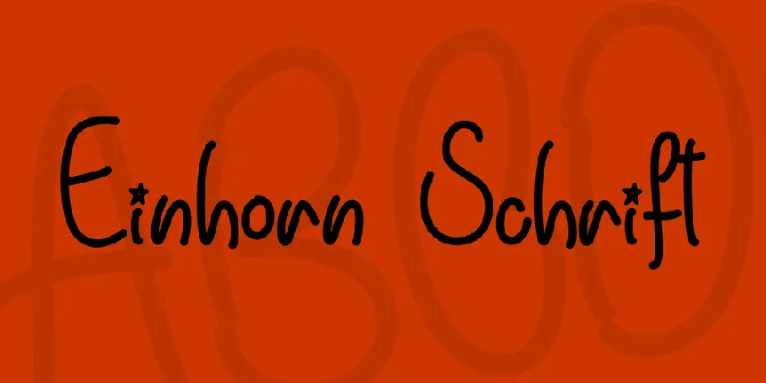 Einhorn Schrift font