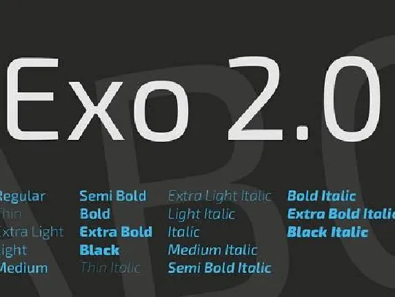 Exo 2 Family font