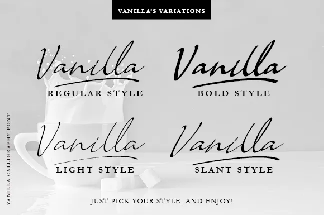 Vanilla Script font