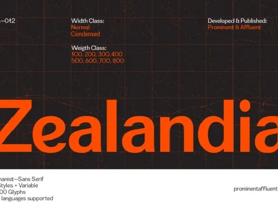 Zealandia Family font