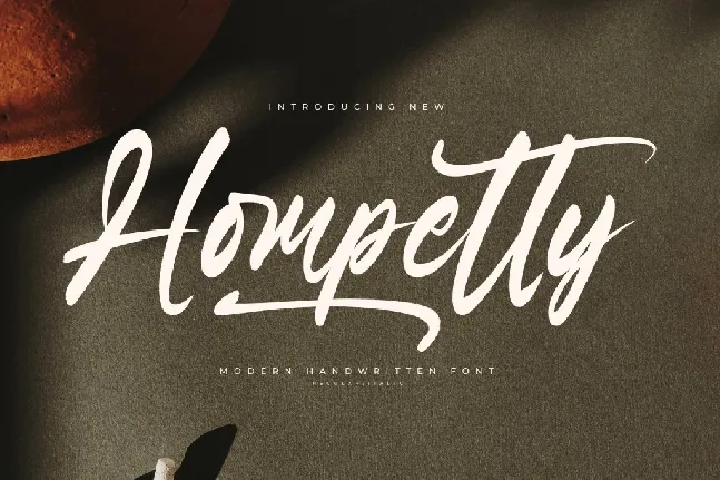 Hompetty DEMO VERSION font