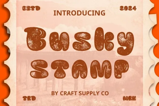 Busky Stamp font