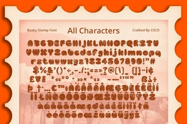 Busky Stamp font