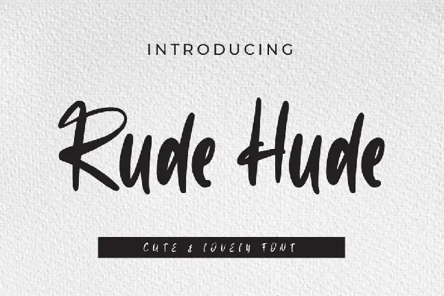 Rude Hude font