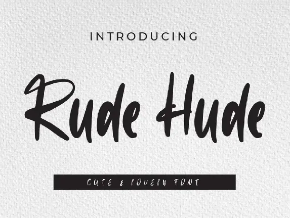 Rude Hude font