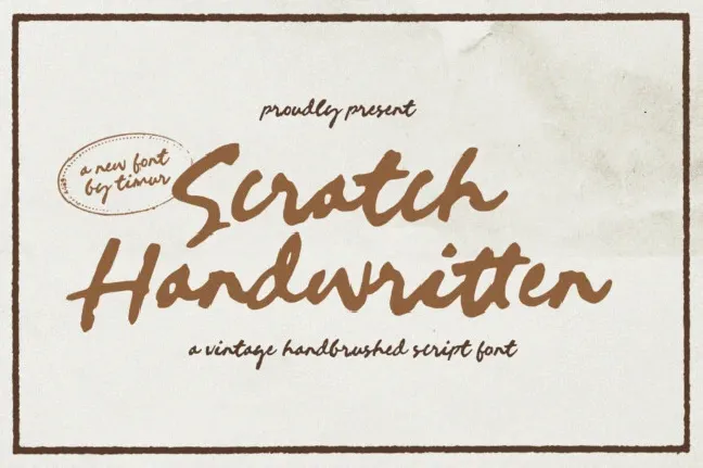 Scratch Handwritten font