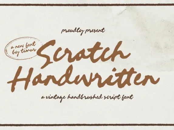 Scratch Handwritten font