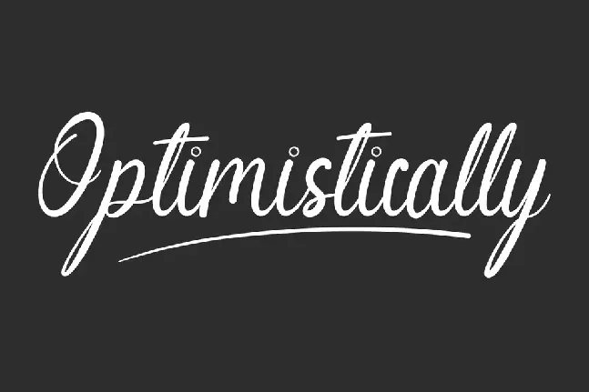 Optimistically Demo font