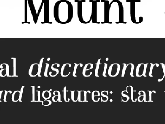 Mount PERSONAL USE ONLY font