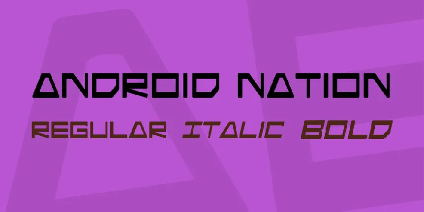 Android Nation font