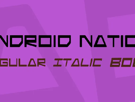 Android Nation font