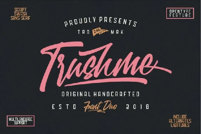 Trushme Duo font