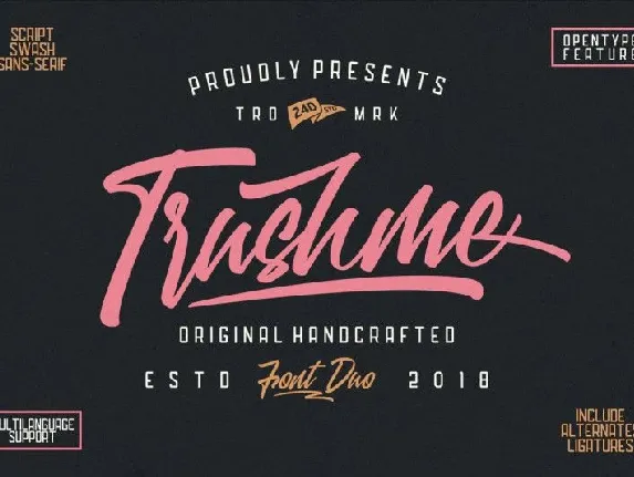 Trushme Duo font