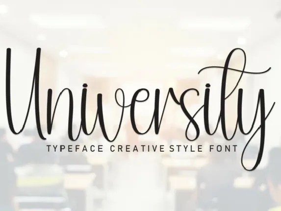 University Script font