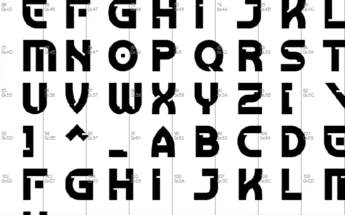 Dekenate 77 font