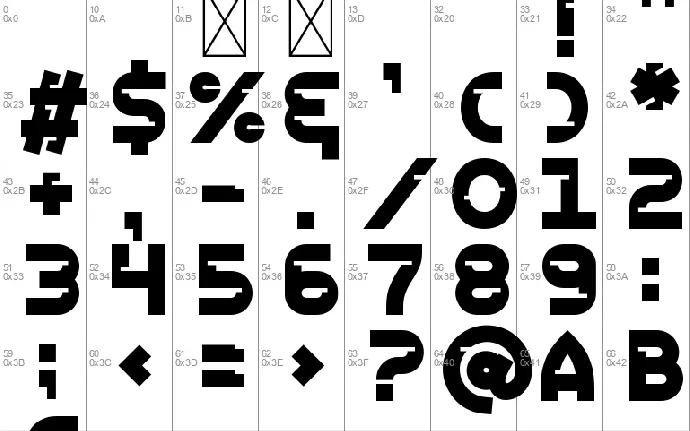 Dekenate 77 font