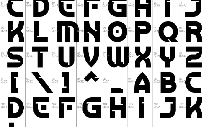 Dekenate 77 font