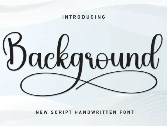 Background Calligraphy font