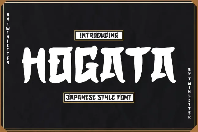 HOGATA – Japanese style font