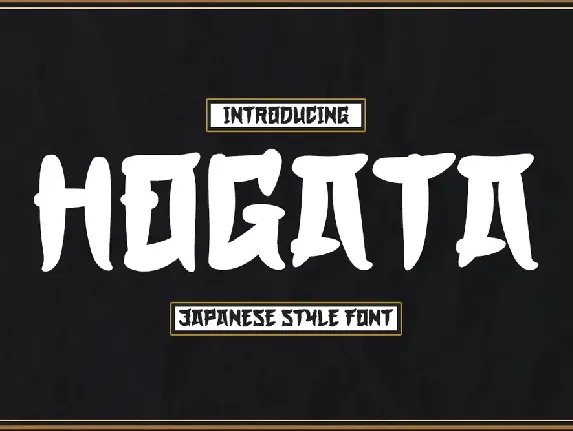 HOGATA – Japanese style font