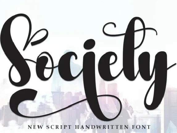 Society Script font