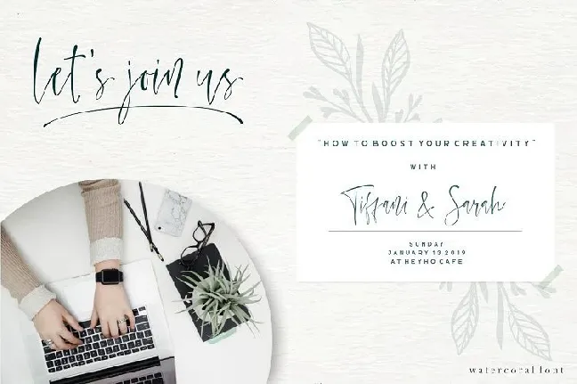 Watercoral Natural Script font