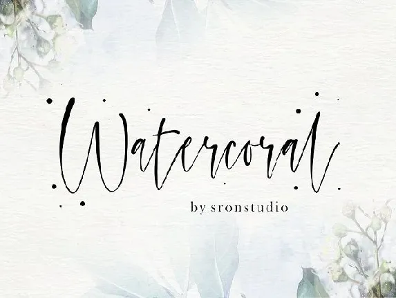 Watercoral Natural Script font