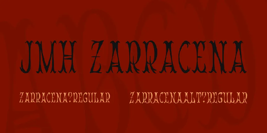 JMH Zarracena font