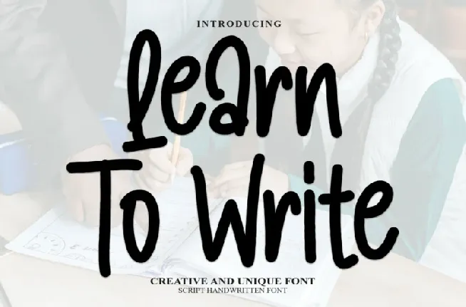 Learn to Write Display font