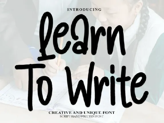 Learn to Write Display font