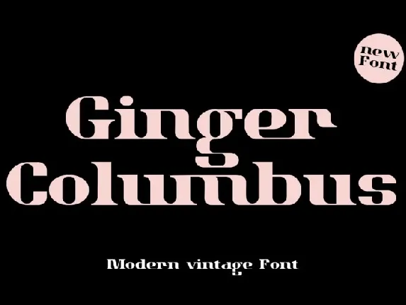 Ginger Columbus font