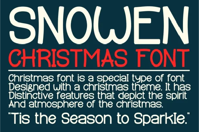 Snowen Christmas Display font