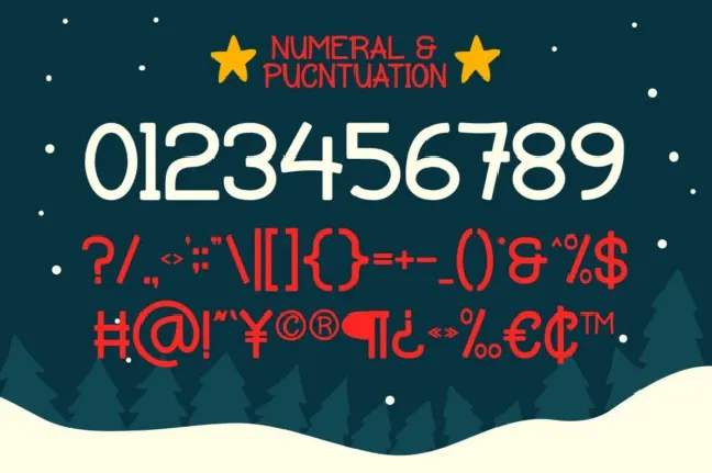 Snowen Christmas Display font