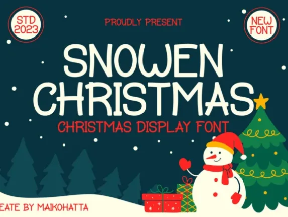 Snowen Christmas Display font