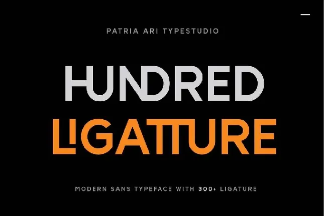 Hundred Ligatture font