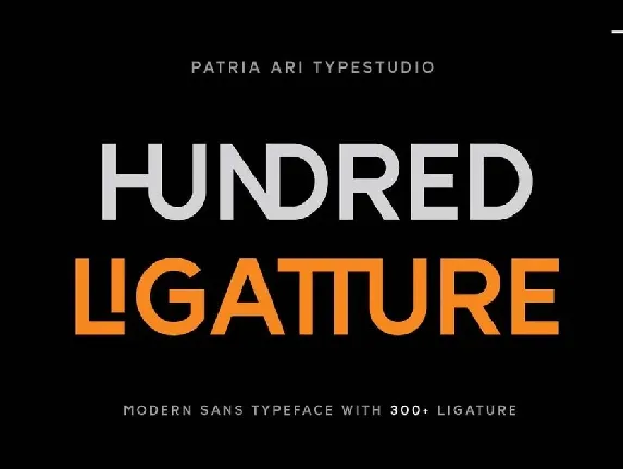 Hundred Ligatture font